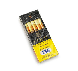 Cigarrilha Alonso Menendez Gold com Piteira - Pacote com 5