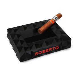 Cinzeiro Personalizado - Preto e Vermelho