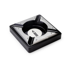 Cinzeiro de Metal Premium Hit JF-3019 - Preto e Prata