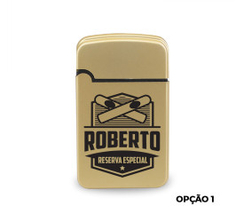 Isqueiro Maçarico Personalizado - Dourado