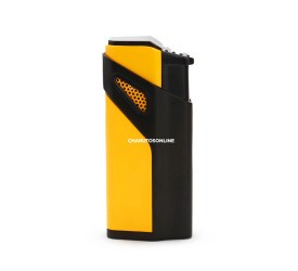 Isqueiro Maçarico Cohiba com Furador 981 - Preto e Amarelo (3 Chamas)