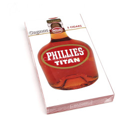 Charuto Phillies Titan Cognac - Petaca com 5