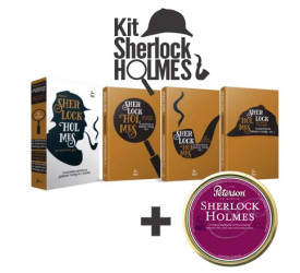 Kit com 3 Livros e Fumo Sherlock Holmes
