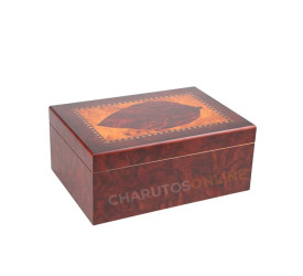 Umidor para 55 Charutos - Rádica Desenho Folha