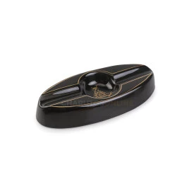 Cinzeiro de Porcelana para 2 Charutos Montecristo - Preto