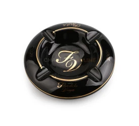 Cinzeiro para 4 Charutos de Porcelana Preto - Flor de La Vega