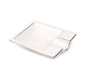 Cinzeiro de Ceramica para 1 Charuto - Branco