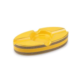Cinzeiro de Ceramica para 2 Charutos - Amarelo