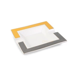 Cinzeiro de Ceramica para 2 Charutos - Quadrado
