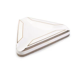 Cinzeiro de Ceramica para 3 Charutos - Branco