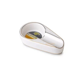 Cinzeiro de Porcelana para 1 Charuto Cohiba - Branco