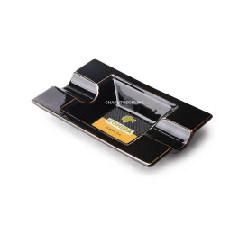 Cinzeiro de Cerâmica Cohiba para 2 Charutos - Preto