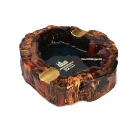 Cinzeiro de Madeira Resinado para 2 Charutos - Perceverancia 03