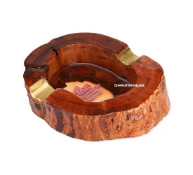 Cinzeiro de Madeira Resinado para 2 Charutos - Perceverancia 04