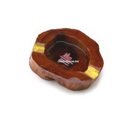 Cinzeiro de Madeira Resinado para 2 Charutos - Perceverancia 07