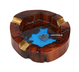Cinzeiro de Madeira Resinado para 3 Charutos - Perceverancia 03