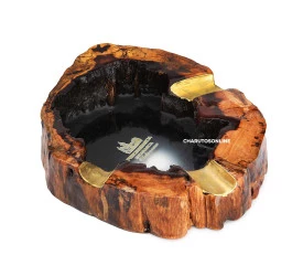 Cinzeiro de Madeira Resinado para 3 Charutos - Perceverancia 05