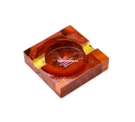 Cinzeiro de Madeira Resinado Quadrado para 2 Charutos - Perceverancia 03