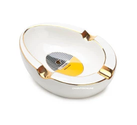 Cinzeiro para 3 Charutos Cohiba Oval - Branco Luxo