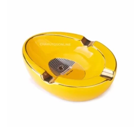 Cinzeiro para 3 Charutos Cohiba Oval - Amarelo Luxo