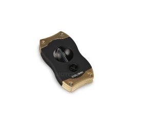 Cortador de Charutos Colibri V-CUT - Preto e Dourado