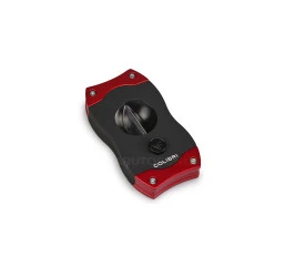 Cortador de Charutos Colibri V-CUT - Preto e Vermelho
