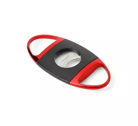 Cortador de Charutos Cohiba de Metal 803 - Preto e Vermelho