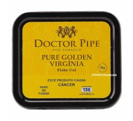 Fumo para Cachimbo Doctor Pipe Pure Golden Virginia Flake - Lata (50g)