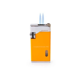 Isqueiro Maçarico Jobon 16 - Amarelo (2 Chamas) 