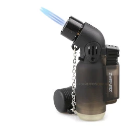 Isqueiro Maçarico Angle Double Jet Zengaz ZL-17 - Preto (2 chama)