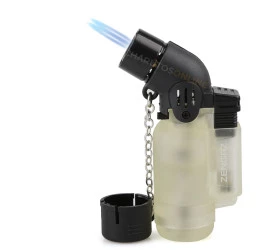 Isqueiro Maçarico Angle Double Jet Zengaz - Transparente (2 chamas)