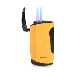 Isqueiro Maçarico Cohiba com Furador H-133A (2 Chamas)