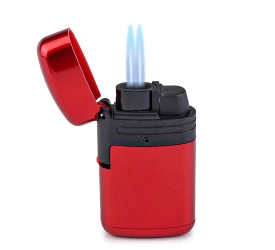 Isqueiro Maçarico Double Jet Zengaz - Vermelho (2 chamas)