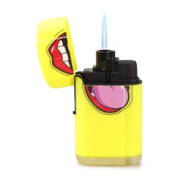 Isqueiro Maçarico Firestar Boca - Amarelo (1 Chama)