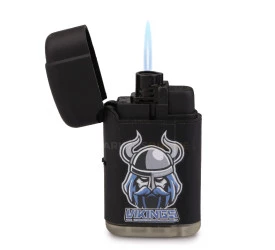 Isqueiro Maçarico Firestar Vikings - Preta (1 Chama)