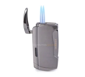 Isqueiro Maçarico Honest 3018 - Chumbo (2 Chamas)