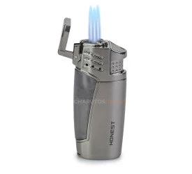 Isqueiro Maçarico Honest 3032 - Chumbo (3 Chamas)