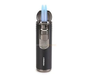 Isqueiro Maçarico Honest 482 - Preto (4 Chamas e Furador)