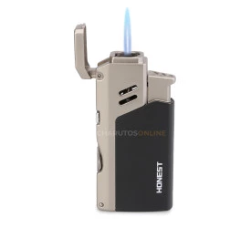 Isqueiro Maçarico Honest 761 - Chumbo-Preto (Furador)