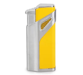 Isqueiro Maçarico Jobon ZB981 (3 Chamas com Furador) - Amarelo