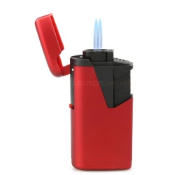 Isqueiro Maçarico Twin Jet Zengaz - Vermelho (2 chamas)