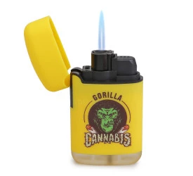 Isqueiro Maçarico Zengaz ZL-3 Cannabis - Amarelo (Sortido)