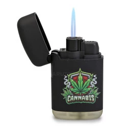Isqueiro Maçarico Zengaz ZL-3 Cannabis - Preto (Sortido)