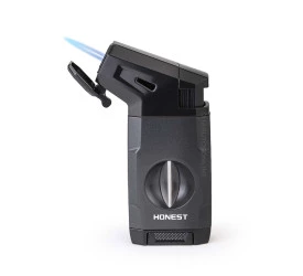 Isqueiro Honest 803 - Preto (1 Chama com Cortador)