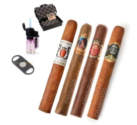 Kit Charutos Suaves para Iniciantes - Coronas (com caixa Umidora)