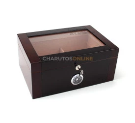 Umidor para 112 Charutos (Com Tampa de Vidro, Bandeja e Chave)