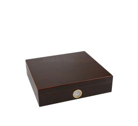 Umidor para 24 Charutos (Higrômetro Embutido) - Imbuia