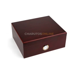 Umidor para 55 Charutos (Higrômetro Embutido) - Avermelhado