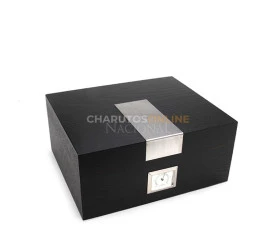 Umidor para 75 Charutos (Higrômetro Quadrado) - Madeira Escura