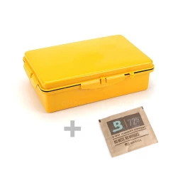 Umidor de Viagem Cigar Box Amarelo - Com Boveda